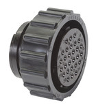 Te Connectivity 205839-3 Circular Connector/Standard, Female, 28 Position, Free Hanging Mount, Threaded, Straight Angle