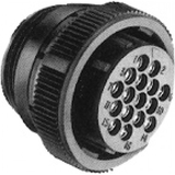 Te Connectivity 206060-1 Circular Connector/Female, 4 Position, Free Hanging Mount, Straight Angle, Threaded