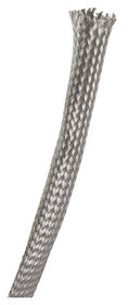 Alpha Wire 2142-SILVER Oval Braid , 1/4 In, Tinned Copper