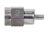 TE Connectivity 2255323 Sma Connector/Male, Plug, Dual Crimp, 50 Ohms, Straight, Stainless Steel. For Use With Rg-142, Rg-142A, Rg-142B, Rg-400.