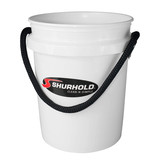 Shurhold 2451 Rope Handle Bucket, 5 Gallon, White