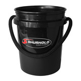 Shurhold 2452 Rope Handle Bucket, 5 Gallon, Black