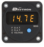 Davtron 1006-303-2 O.A.T. (Outside Air Temperature) Gauge/Displays Fahrenheit, Celsius, And Voltage/Led With Automatic Dimming/14V - 28V Input