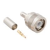 Amphenol 31-2373 TNC RF Coaxial Connector, Male, Straight Plug, Dual Crimp
