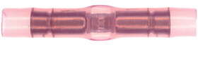 Te Connectivity 320559 Butt Splice/Female, Tin Plating, Copper Material, Nylon Insulation, Straight Angle, Red, Pidg Series . For Use With 22-16 Gauge Wire.