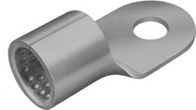 TE Connectivity 321060 4 Awg Ring Terminal , Flag, Tin-Plated Copper, 5/16 Stud Size, Uninsulated