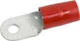 TE Connectivity 324053 Ring Terminal/6.35 Mm Stud/Tab Size, Female, Insulated, Red, Tin Plating, Copper Material, Nylon Insulation. 324 Series
