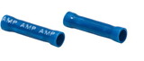 TE Connectivity 34071 Butt Splice/Female, Insulated, Blue, Tin Plating, Copper Material, Vinyl Insulation, Straight Angle, Wire Mount, 300 Vac