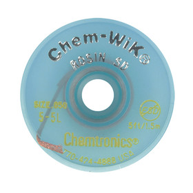 EDMO 5-5L Chem-Wik&#174; Rosin Sd Desoldering Wick , 0.050, 5Ft Bobbin, #2 Yellow