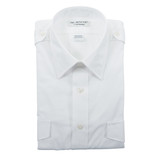 Van Heusen 13V5003 Aviator Dress Shirt, Men's, Size 14.5, White, Short Sleeve
