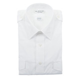 Van Heusen 13V5003 Aviator Dress Shirt , Men'S, Size 15.5, White, Short Sleeve