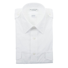 Van Heusen 57-306-155 Mens Aviator Style Shirt/Short Sleeve/White/Size 15.5