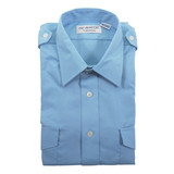 Van Heusen 13V5003 Aviator Dress Shirt , Men'S, Size 16.5, Light Blue, Short Sleeve
