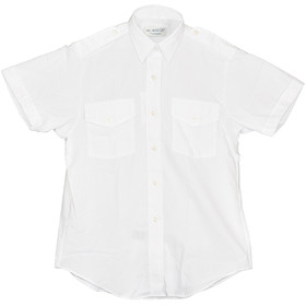 Van Heusen 58-473-10 Ladies Aviator Style Shirt/Short Sleeve/White/Size 10
