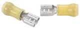 Te Connectivity 640907-1 Receptacle/Female, Insulated, Yellow, 300 Vac, Pidg Series. Stud/Tab Size: 6.35 Mm X .81 Mm. For Use With 12-10 Gauge Wire.