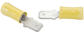 TE Connectivity 66025-2 Pidg Quick Disconnect Tab , Series 250, 12 - 10 Awg, Male Straight Mount