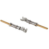 TE Connectivity 66099-4 Crimp Pin/18-16 Gauge Wire, Gold/Nickel Finish. For Use With Metrimate, Grounding Blocks And Cpc Series 1 Connectors