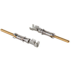 TE Connectivity 66099-4 Crimp Pin/18-16 Gauge Wire, Gold/Nickel Finish. For Use With Metrimate, Grounding Blocks And Cpc Series 1 Connectors