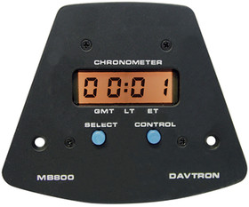 Davtron 800B-28V-BLK B800 Yoke Mount Digital Clock For Beechcraft King Air , 28V Lighting, Black