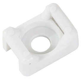 Hellerman Tyton CTM-1 Cable Tie Mount/White, .19 Hole Diameter, .2 Max Tie Width. For Use With 18 Lb-50 Lb Cable Ties.