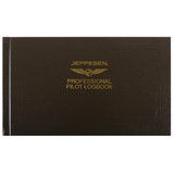 Jeppesen 10001795-006 Professional Pilot Logbook , Brown, Textured Hard Cover