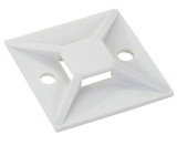 Hellerman Tyton MB4A10H4 Cable Tie Mount/Adhesive Bases. White, .18 Max Tie Width, 1.12 Length/Width, .18 Hole Diameter