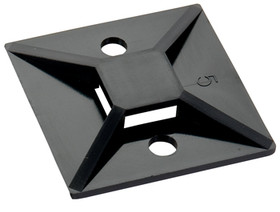 Hellerman Tyton MB-5A-0 Cable Tie Mount/Adhesive Bases. .35 Max Tie Width, 1.49 Length/Width, .19 Hole Diameter. For Use With 18 Lb-30 Lb Cable Ties.