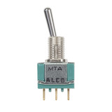 Te Connectivity MTA-106D Toggle Switch/Spdt (Single Pole Double Throw), On-None-On, Hole Mount, Terminal Seal, Gold Flash Over Silver Plating.