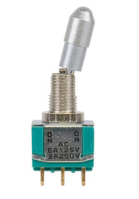 Te Connectivity MTL-206N Toggle Switch/Dpdt (Double Pole Double Throw), On-None-On, Hole Mount, Terminal Seal, Gold Flash Over Silver Plating, Green.