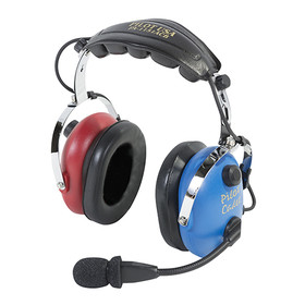 Pilot Communications PA-1151ACB Pilot Usa Headset/Child(Boy)/Mono/Stereo/Flex Boom/Audio In/Red & Blue Ear Cups