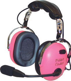 Pilot Communications PA-1151ACG Pilot Usa Headset/Child(Girl)/Mono/Stereo/Flex Boom/Audio In/Pink Ear Cups