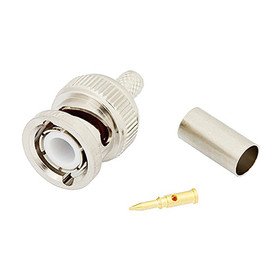 Pasternack PE4044 BNC Male Connector, Straight, Crimp/Solder