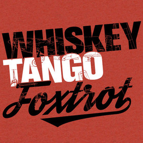 Runway Three-Six Whiskey Tango Foxtrot-Block Red, Men's X-Large "Whiskey Tango Foxtrot" T-Shirt, Red, Men's X-Large