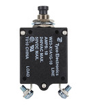 Te Connectivity W23-10 W23X1A1G-10 Circuit Breaker/10 Amp, Ac: 240V, Dc: 50V, 50 Vdc, Panel Mount, 1 Pole, Push Button Actuator, Black, Screw Termination