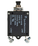 Te Connectivity W23-25 W23X1A1G-25 Circuit Breaker/25 Amp, Ac: 240V, Dc: 50V, 50 Vdc, Panel Mount, 1 Pole, Push Button Actuator, Black, Screw Termination