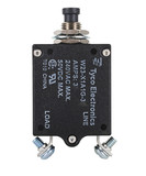 Te Connectivity W23-3 W23X1A1G-3 Circuit Breaker/3 Amp, Ac: 240V, Dc: 50V, 50 Vdc, Panel Mount, 1 Pole, Push Button Termination, Black, Screw Termination