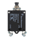 Te Connectivity W23-40 W23-X1A1G-40 Circuit Breaker/40 Amp, Ac: 240V, Dc: 50V, 50 Vdc, Panel Mount, 1 Pole, Push Button Actuator, Black, Screw Termination