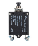 Te Connectivity W23-5 W23X1A1G-5 Circuit Breaker/5 Amp, Ac: 240V, Dc: 50V, 50 Vdc, Panel Mount, 1 Pole, Push Button Actuator, Black, Screw Termination