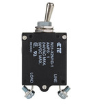 Te Connectivity W31M-1 W31-X2M1G-1 Circuit Breaker/1 Amp, Ac: 240V, Dc: 50V, 50 Vdc, Panel Mount, 1 Pole, Toggle Actuator, Silver, Screw Termination