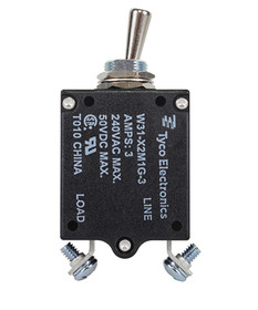 TE Connectivity 3-1393247-7 W31 Series Circuit Breaker , 3 Amp Rating, Toggle Actuator