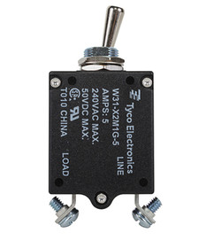 TE Connectivity 4-1393247-2 W31 Series Circuit Breaker , 5 Amp Rating, Toggle Actuator