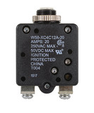 TE Connectivity 4-1393249-3 W58 Series Circuit Breaker , 20 Amp Rating, Push Actuator