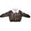 Flightline YOUTH-08 Youth Bomber Jacket , Brown, Simulated Leather, With Patches, Youth-8, Price/EA