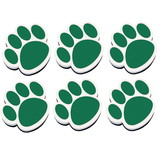 Ashley Productions ASH10001-6 Magnetic Whiteboard Eraser, Green Paw (6 EA)