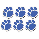 Ashley Productions ASH10002-6 Magnetic Whiteboard Eraser, Blue Paw (6 EA)