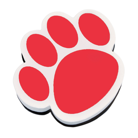 Ashley Productions ASH10003 Magnetic Whiteboard Eraser Red Paw