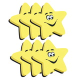 Ashley Productions ASH10016-6 Magnetic Whiteboard Eraser, Star (6 EA)