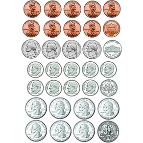 Ashley Productions ASH10067 Math Die Cut Magnets U.S. Coins
