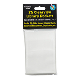 Ashley Productions ASH10408 Clear View Self Adhesive Pockets - Library Pocket 3 1/2 X 5