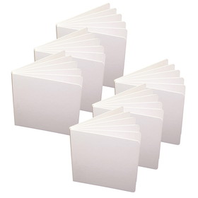 Ashley Productions ASH10704-6 White Hardcover Blank Book, 5 X 5 (6 EA)